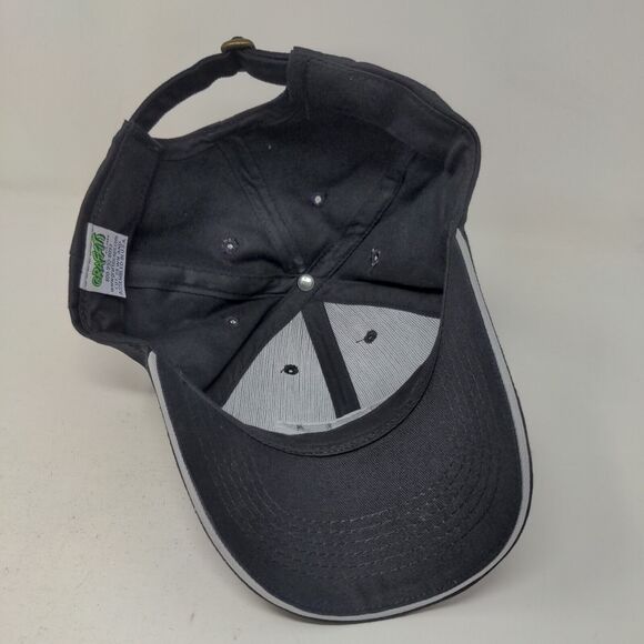 Majestic Steel USA Men's Slideback Hat Black Adjustable Embroidered Logo - Picture 6 of 7